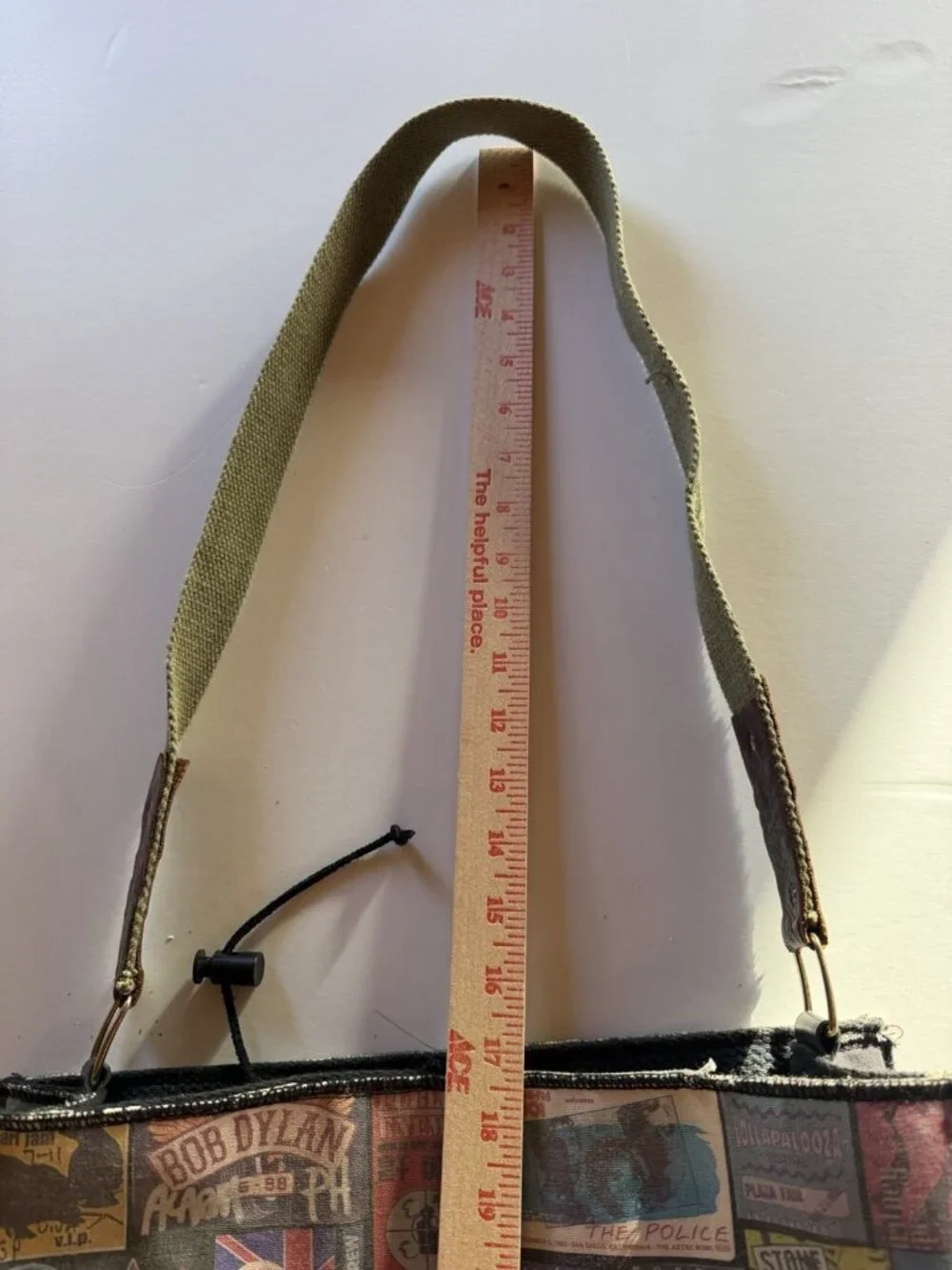 Vintage Handmade EzDuzit by Elliott pop-culture messenger leather camo vinyl bag